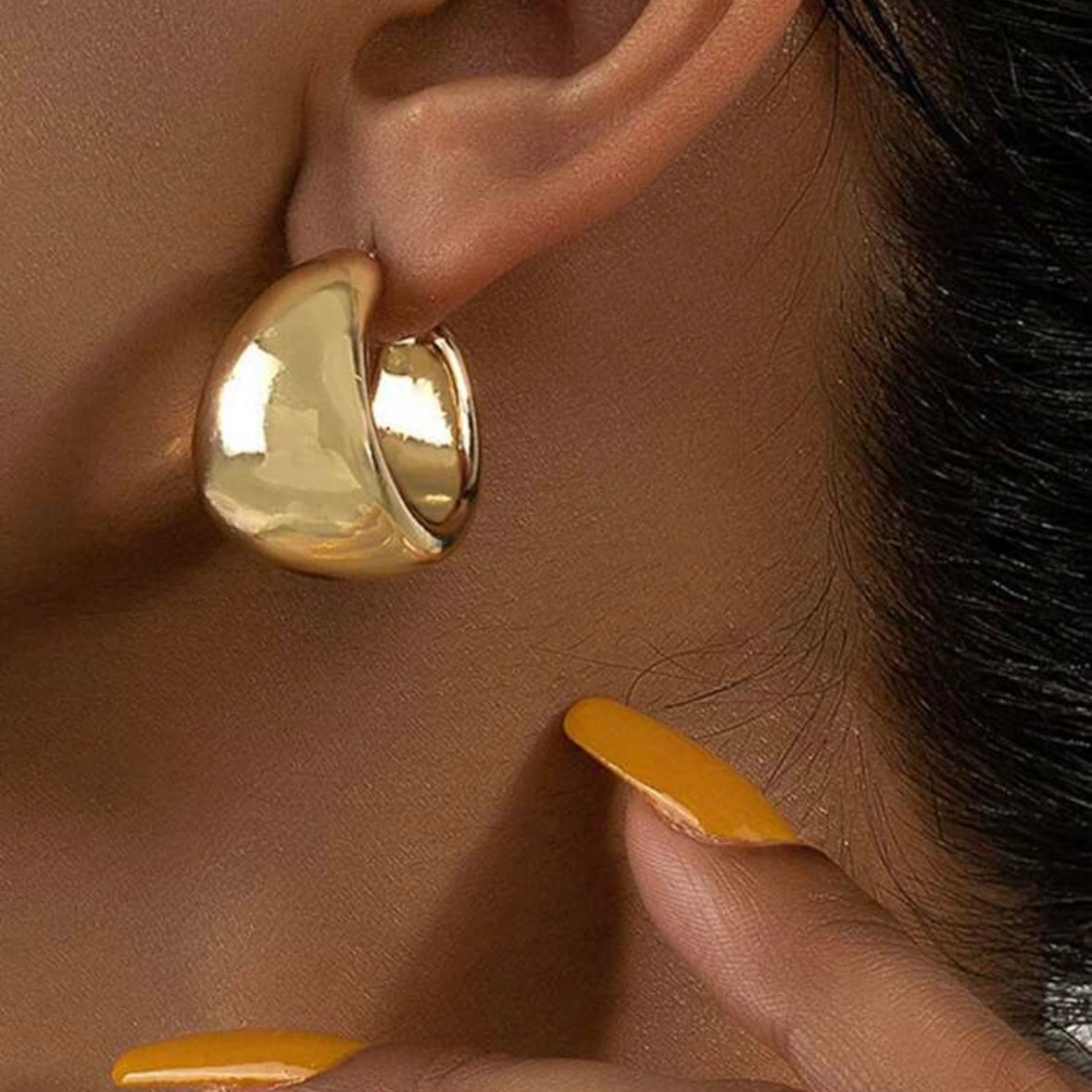 Chunk Hoop Earring