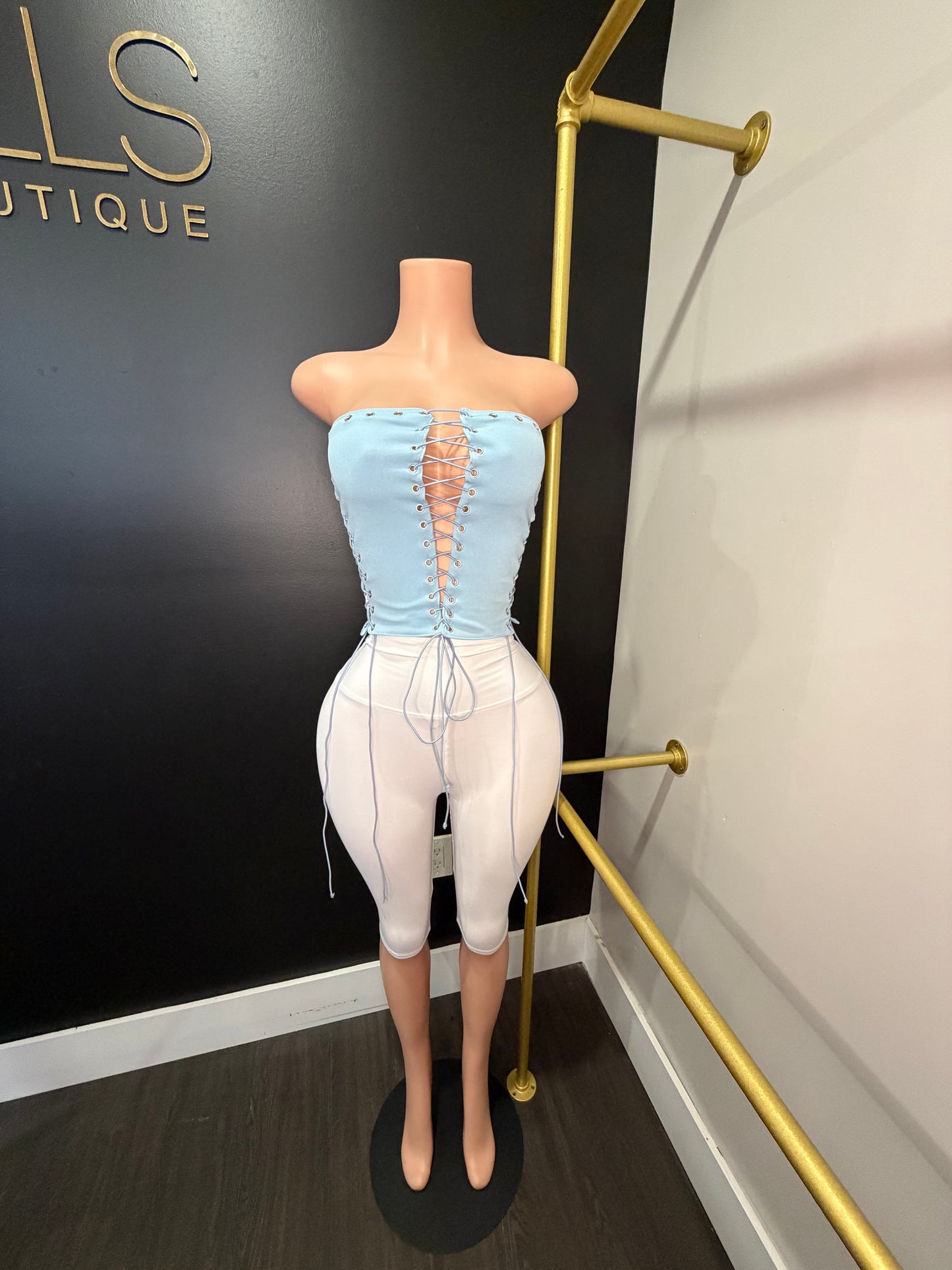 Powder Blue Luxe Top