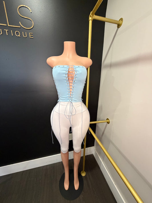 Powder Blue Luxe Top