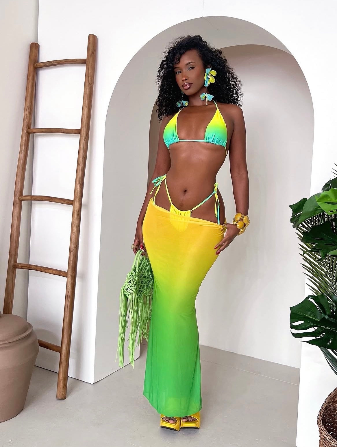 Lime Tide Bikini Set